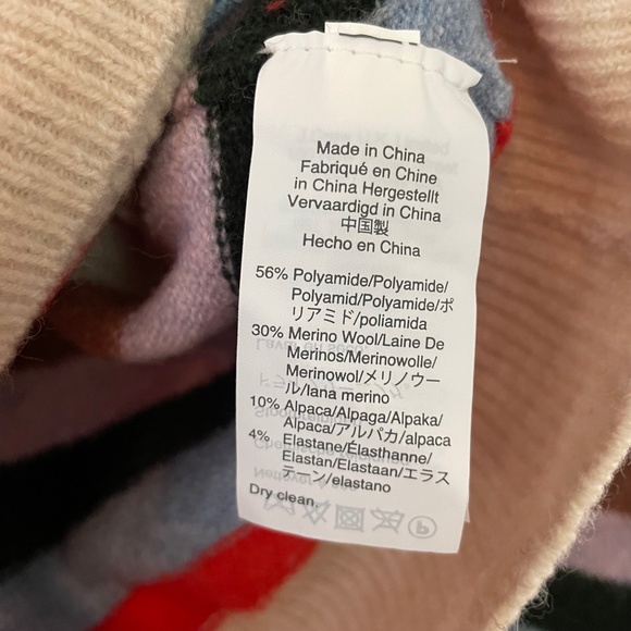 ✨NWT✨ MADEWELL James Striped Wool Blend Pullover Sweater in Heather Torch XS, L - Picture 4 of 5